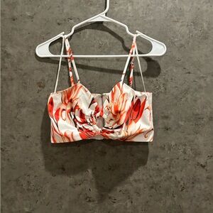 Floral Print Crop Top with matching shorts